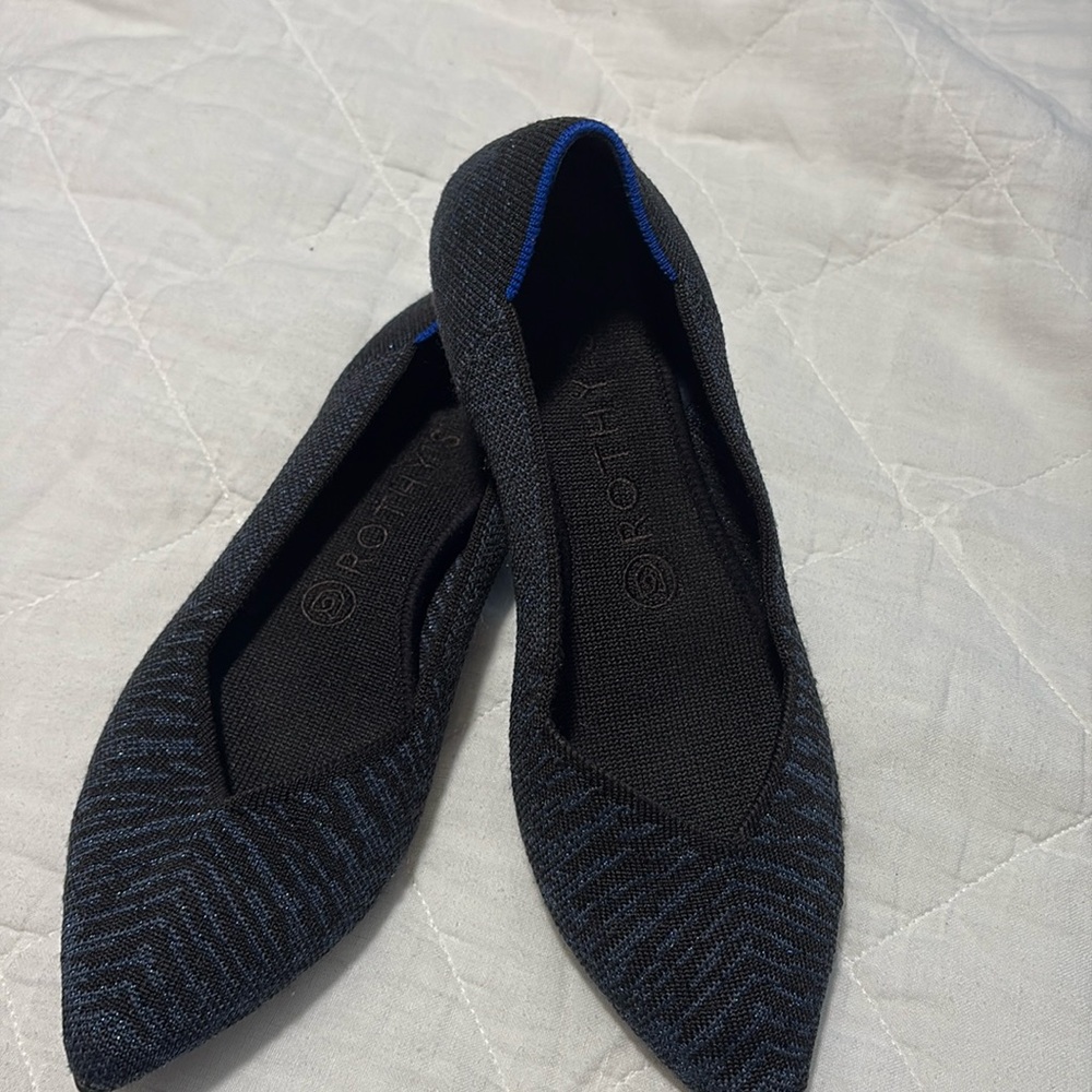 Rothy's The Point Midnight Metallic Zebra - Picture 11 of 14